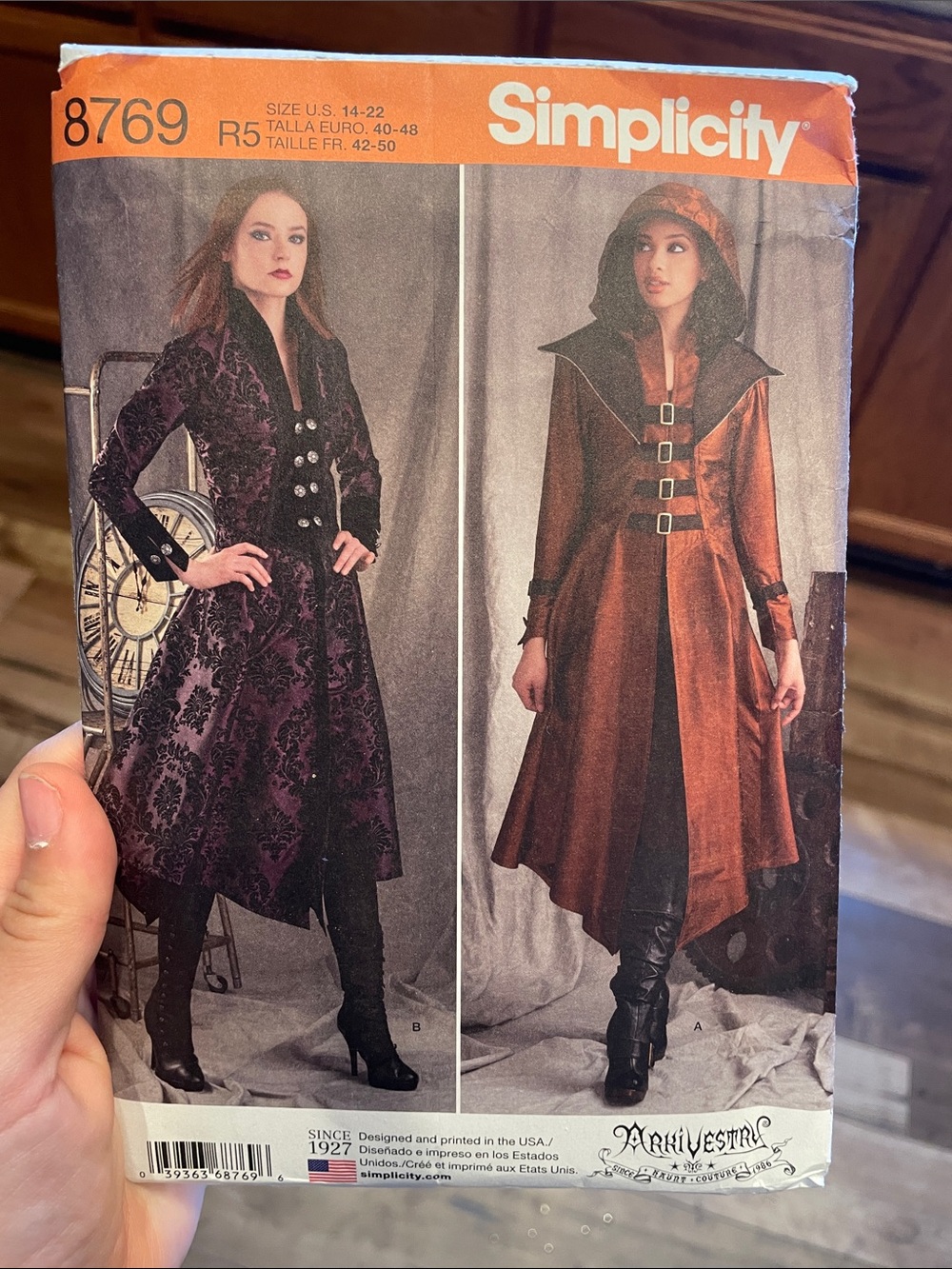 Simplicity Costume Coat & Hooded Trench Uncut Sewing  8769